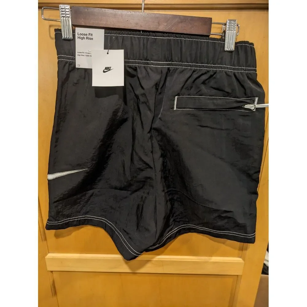 Nike Women's Small‎ Black Shorts Loose Fit High Rise NWT